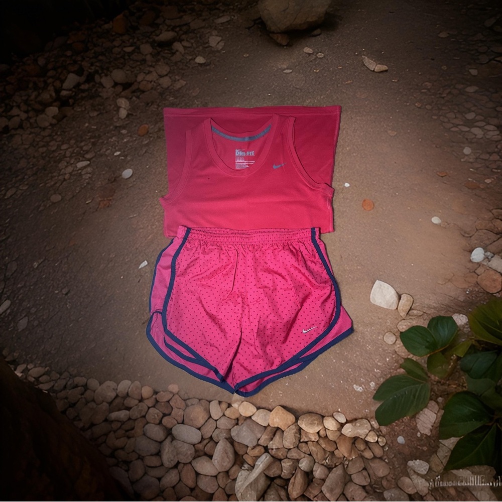 Nike tempo running shorts brief lining with nike tank